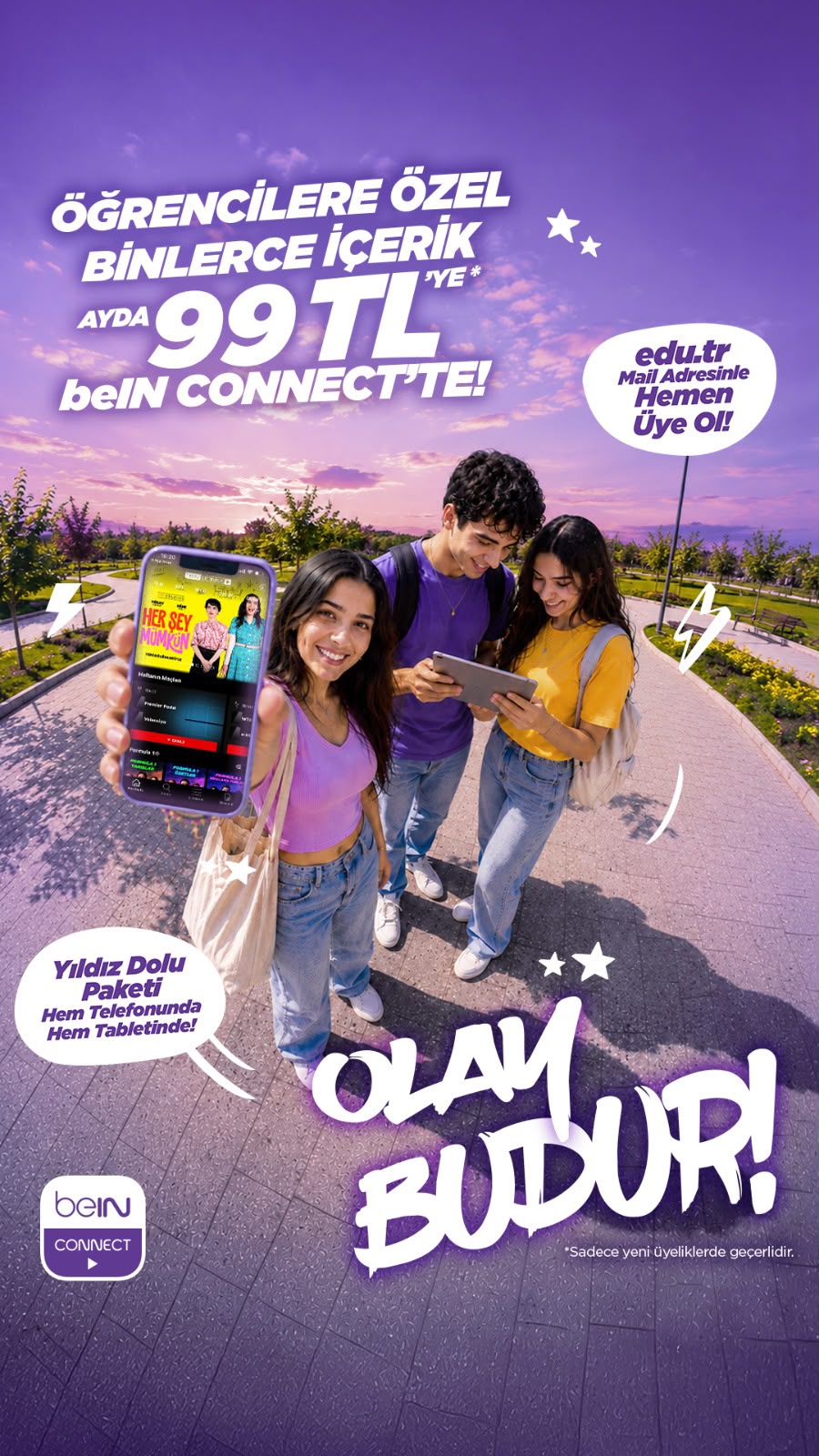 Öğrencilere Özel — Aylık 99 ₺ beIN CONNECT