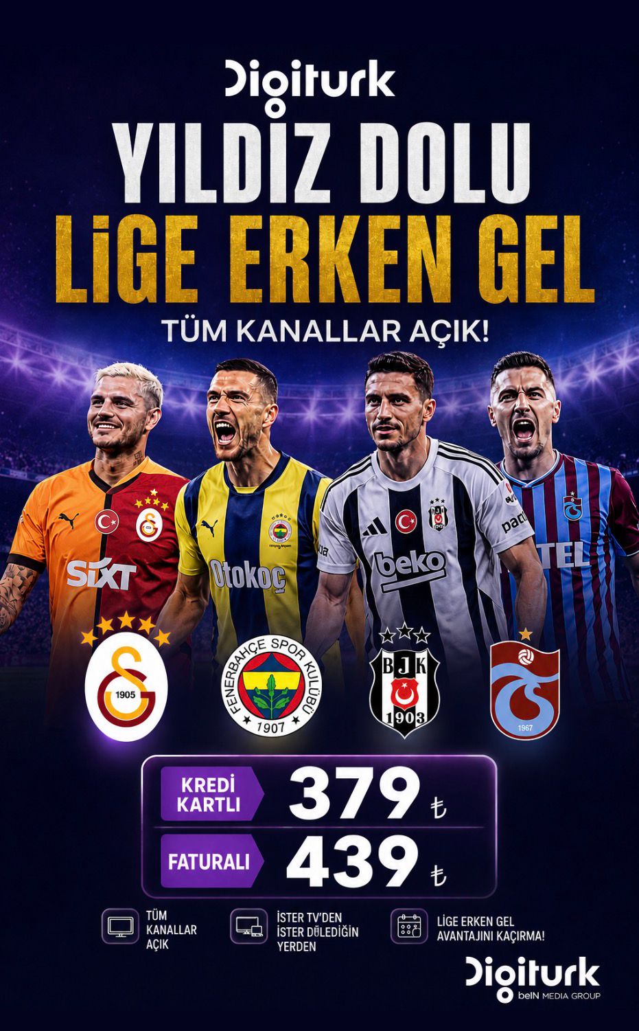 Yıldız Dolu Paketi — Kredi Kartlı 379 ₺ / Faturalı 439 ₺