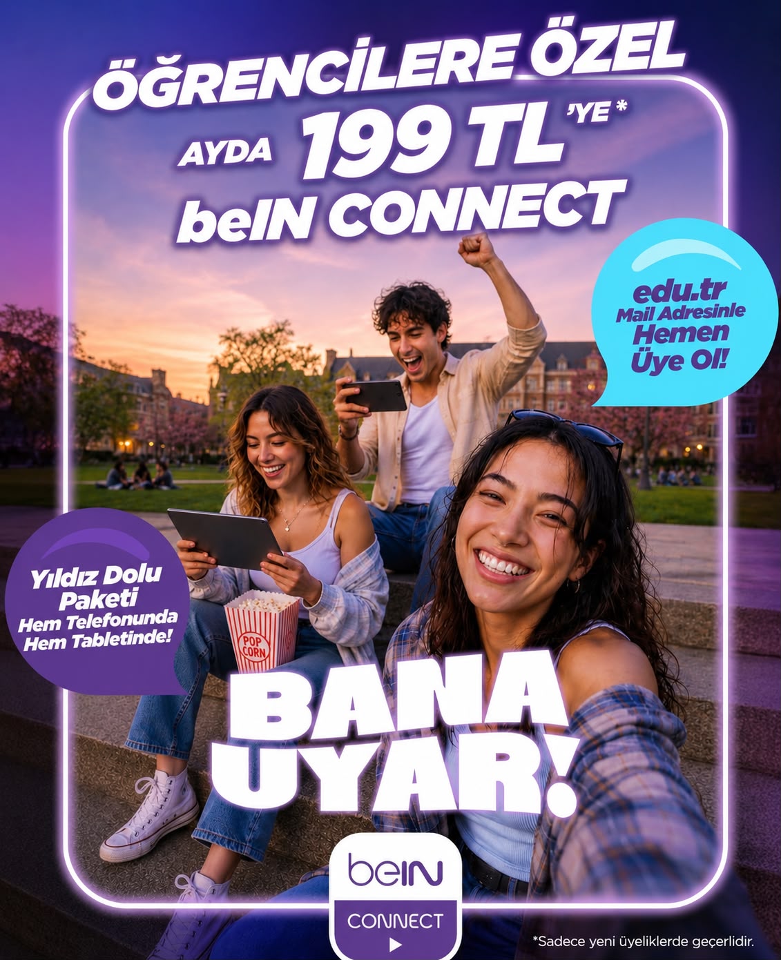 Öğrencilere özel 199 TL beIN Connect