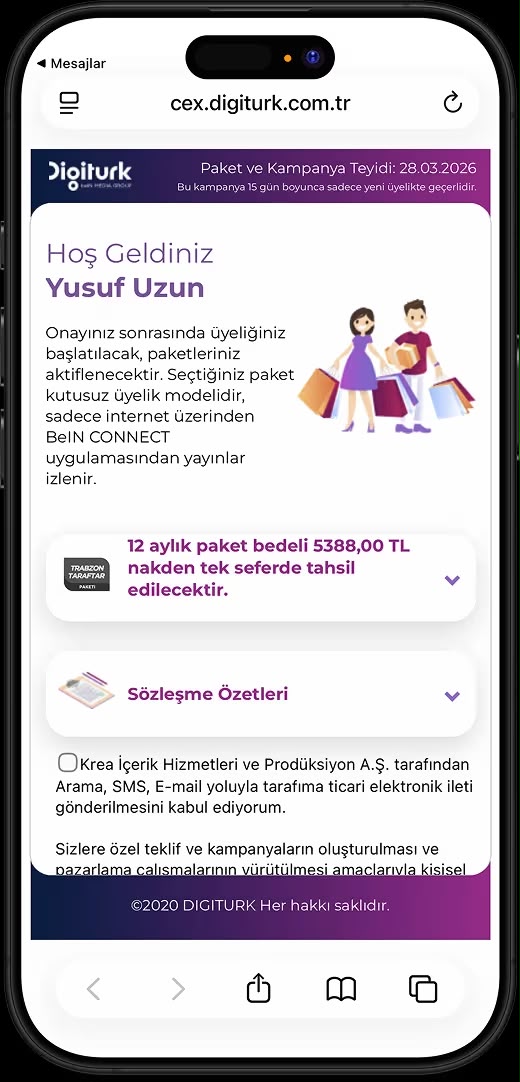 Sözleşme ve kampanya onayı
